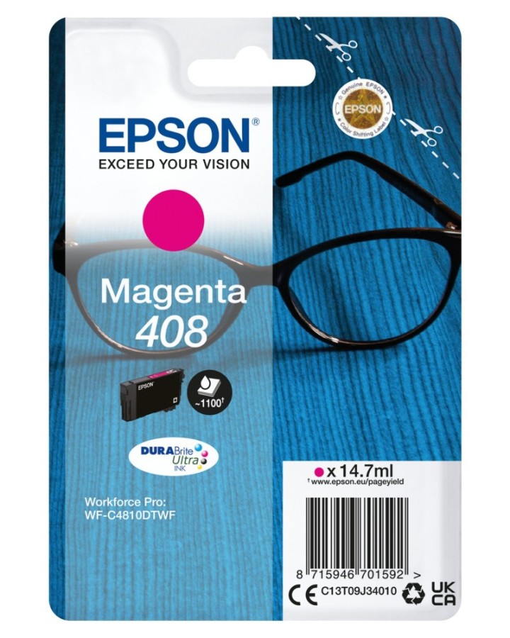 epson cartucho tinta epson 408 magenta durabrite ultra ink