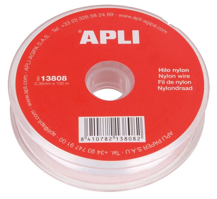 bobina cuerda nylon apli 0.35mmx100m 13808