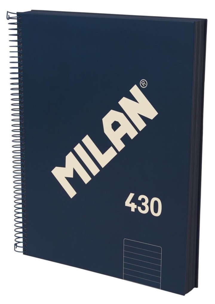 cuad. esp milan a4 120f hztal azul