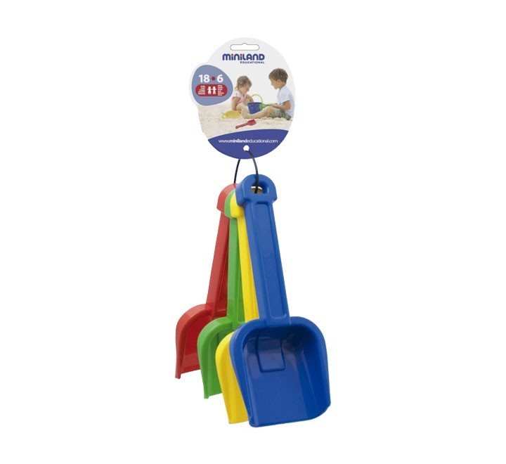 palas set 4 uds. 4 colores miniland miniland 29038