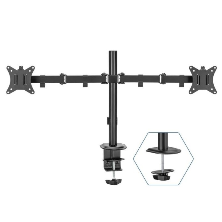 iggual spm02 soporte pinza 2 monitores 17" 32"