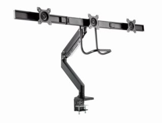 soporte gembird ajustable de mesa para 3 monitores