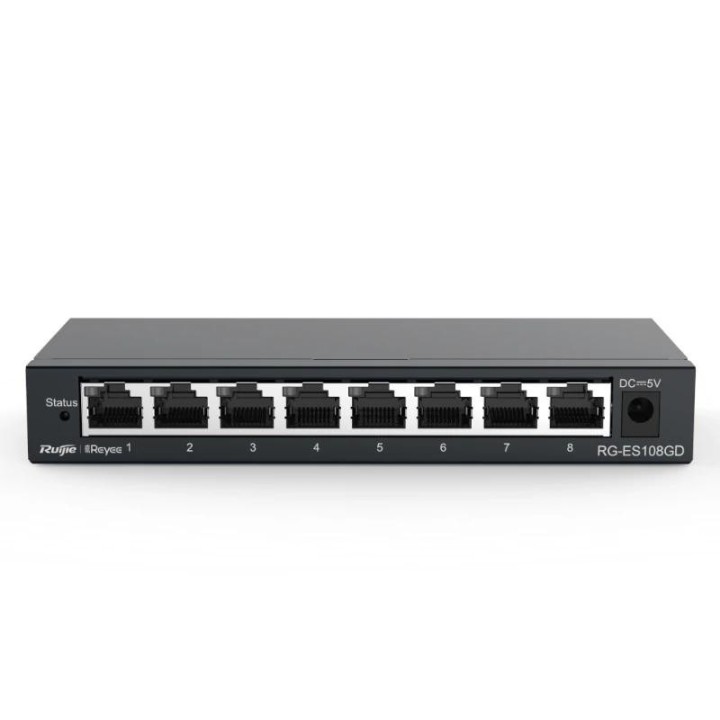 reyee unmanaged switch 8xgb rj45 steel case