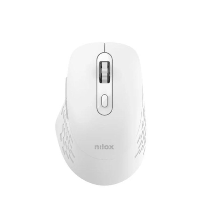 nilox rat?n dual wireless 1600dpi silen. blanco