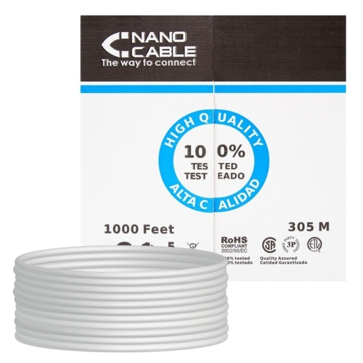 nanocable bobina  rj45 cat5e utp flexible 305mts