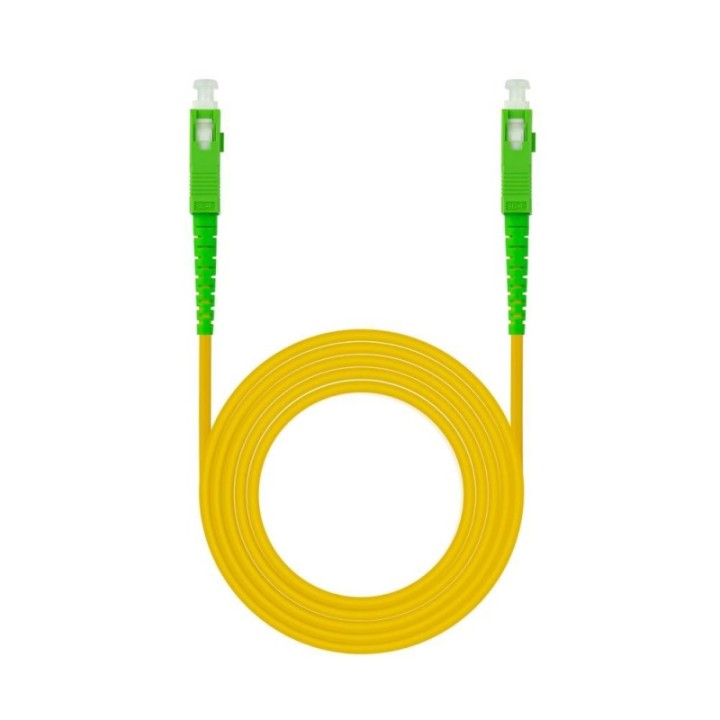 nanocable cable de fibra optica nanocable sc   apc a sc   apc monomodo simplex lszh   amarillo   3 m