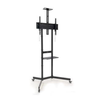 soporte suelo tooq ruedas "nefertiti" 37 70" negro