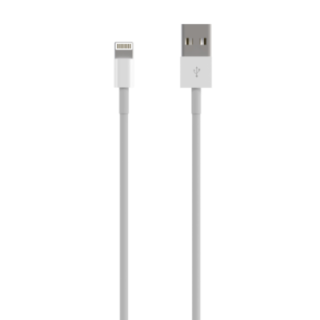 cable aisens usb 2.0 lightning m usb a/m blanco 0.5m