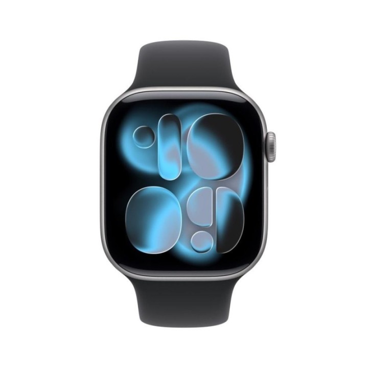 apple smartwatch apple watch s11 gps + cellular 46mm space grey aluminium case black sport band s