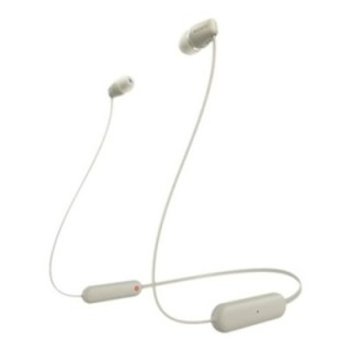sony auriculares sony wi   c100 inalambrico beige