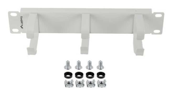 organizador de cables lanberg 3 anillas 10" 1u tipo b gris