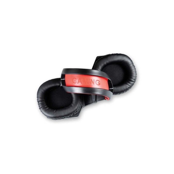 auriculares gaming savio forge jack 3.5 mm + usb multiplataforma  cable 2.2m luz led roja
