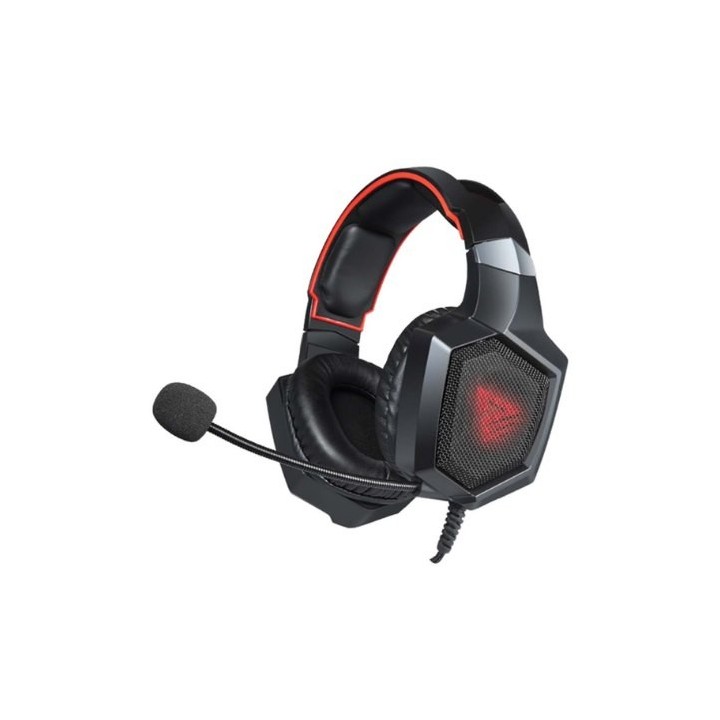auriculares gaming savio forge jack 3.5 mm + usb multiplataforma  cable 2.2m luz led roja