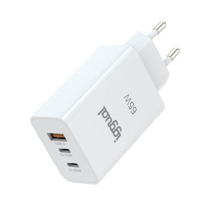 iggual cargador triple usb a + 2 x tipo c gan 65w