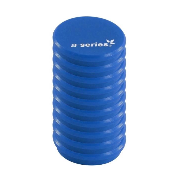 caja 10 imanes a series 32mm as1682 azul