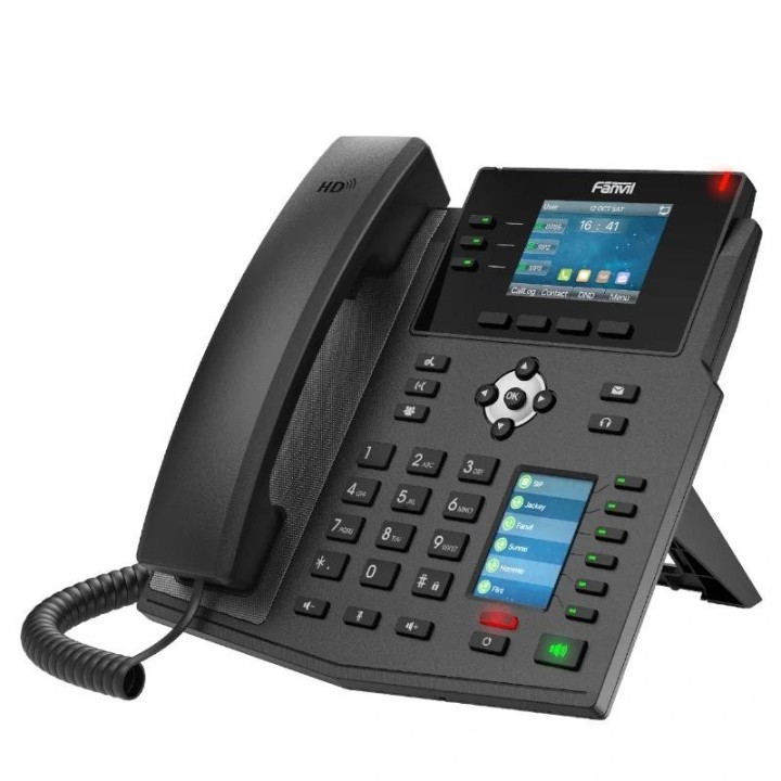 fanvil x4u, 12 l?neas sip, 1 pantalla lateral