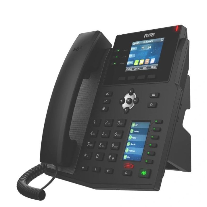 fanvil x4u, 12 l?neas sip, 1 pantalla lateral