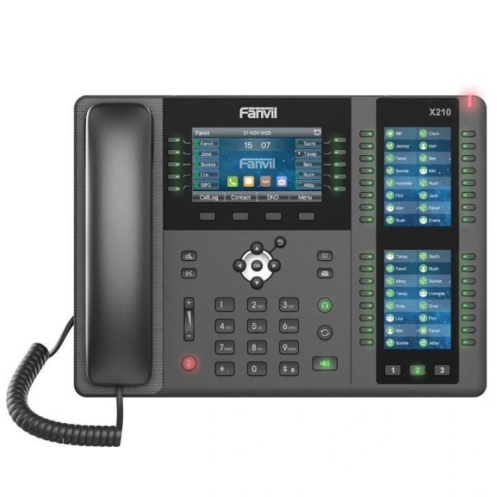 fanvil x210, 20 l?neas sip, 106 teclas dss