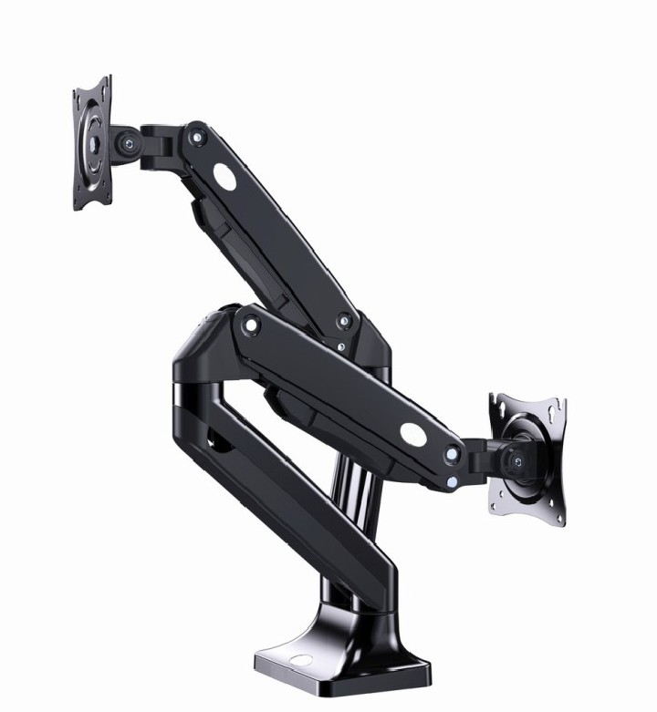 brazo de monitor gembird para 2 pantallas de escritorio ajustable 17 32 pulg