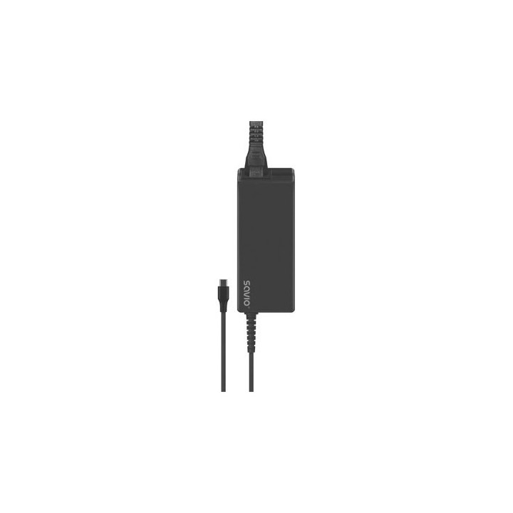 adaptador corriente savio usb c 65w za 01 negro power delivery 3.0 65w universal cable 2.4m