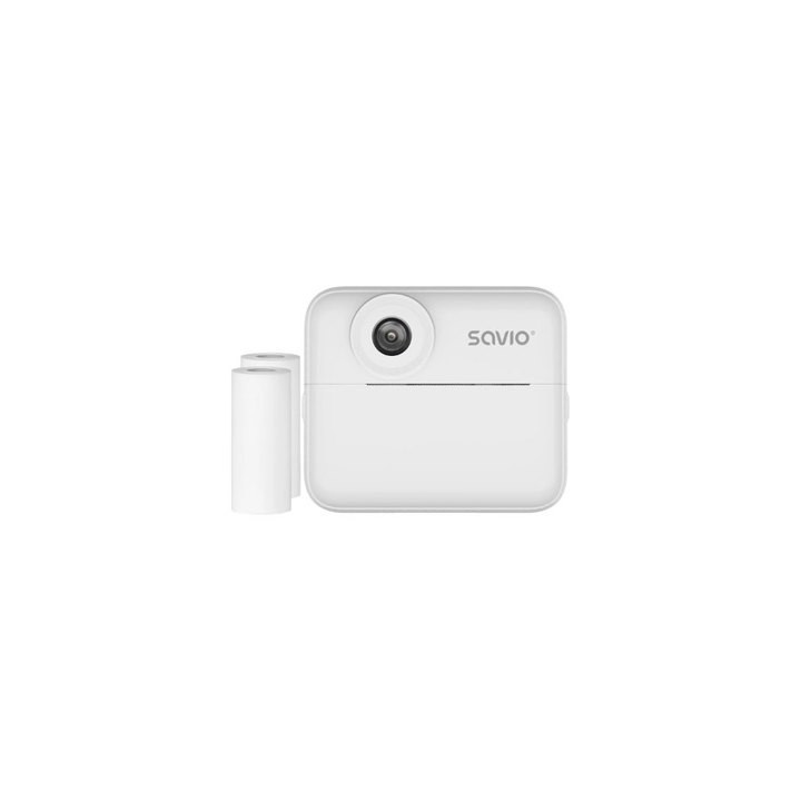 camara instantanea savio an 01 white para ninos 2xthermal roll usb c cable lanyard stickers