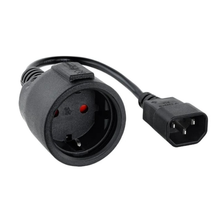 nanocable cable adaptador c14 m a cee7 h, 50cm