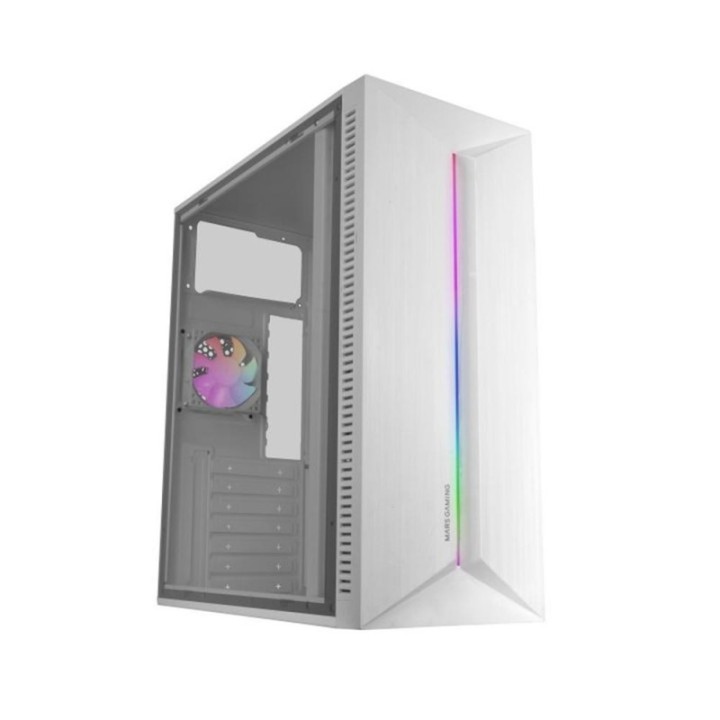 mars gaming caja ordenador mars gaming mcblaze atx frgb cristal templado blanca