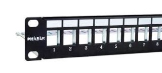 phasak panel frontal armario rack 19 pulgadas phasak para 24 conectores 1u con org. de cables ftp ne
