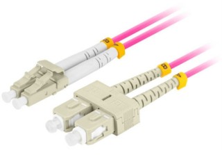 cable de fibraoptica lanberg 2m multi lc/upc sc/upc duplex om4 lszh 3.0mm vl