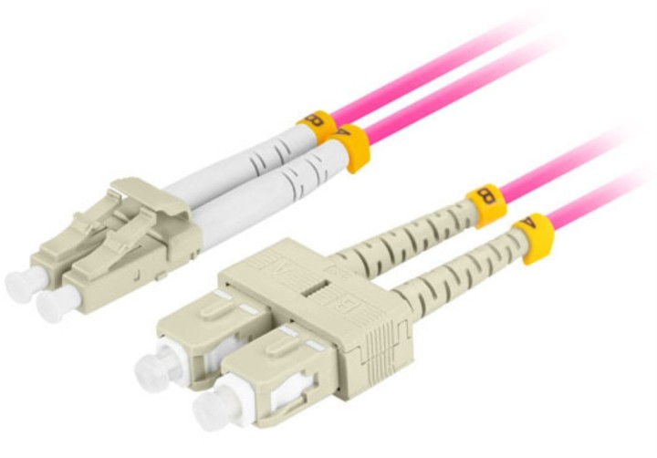 cable de fibraoptica lanberg 2m multi lc/upc sc/upc duplex om4 lszh 3.0mm vl