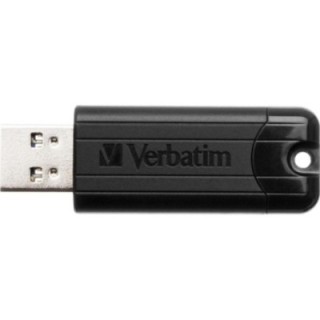 verbatim memoria usb 3.2 verbatim pinstripe 128gb negro