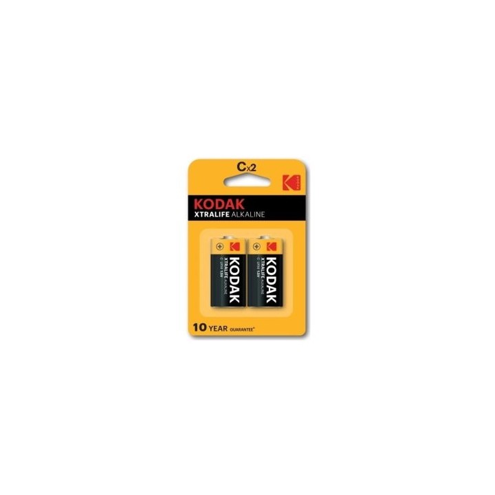 pilas lr14 kodak alcalina xtralife c 2 unidades  ecotasas incluidas