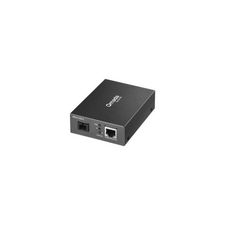convertidor fibra tp link mc211cs 2 rj45 eth a fibra monomodo sc 1gb fullduplex hasta 2km