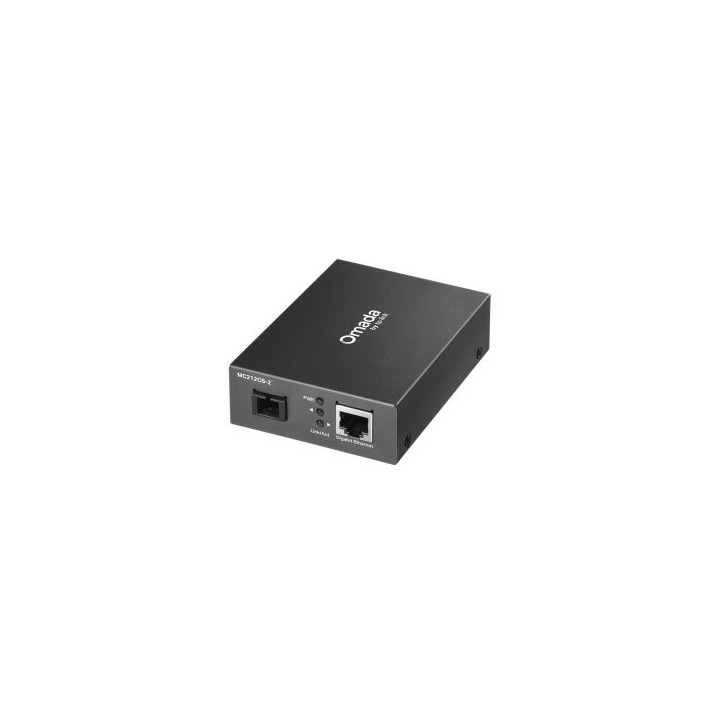 convertidor fibra tp link mc212cs 2 rj45 eth a fibra monomodo sc 1gb fullduplex hasta 2km