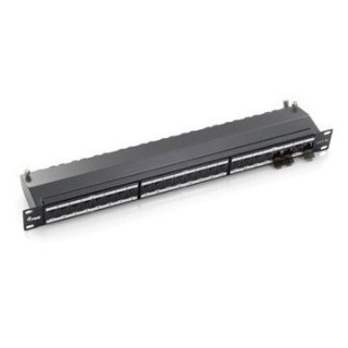 patch panel 24 puertos categoria 6a apantallado premium color gris claro