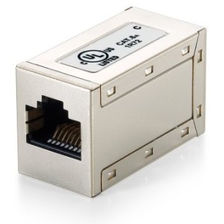 adaptador rj45 cat.6a apantallado hembra hembra premium