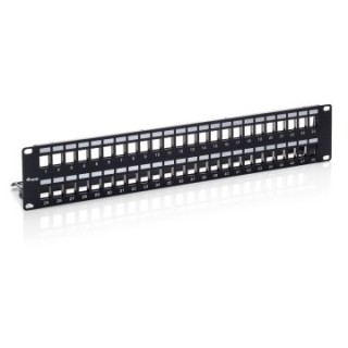 patch panel vacio cat.6 apantallado 48 puertos keystone 2u