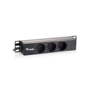 regleta alimentacion aluminio rack 10" 3 tomas 1u
