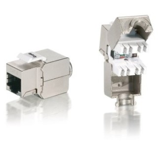 kit 8 uds conector hembra rj45 ftp cat6 panel keystone