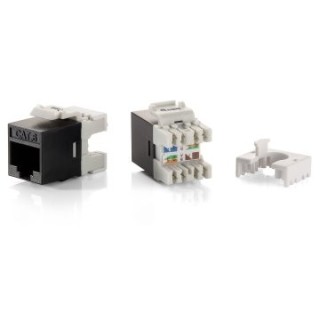 kit 8 uds conector hembra rj45 utp cat6 slim panel keystone