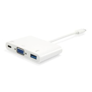 adaptador usb c equip 133462 a 1xvga hembra 1xusb a 3.0 1xusb c pd 60w