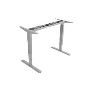 mesa electrica ergonomica altura regulable motor dual sin tablero color estructura gris control tact