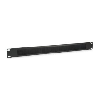 panel pasacables con cepillo equip 1u con barra de soporte rack19" color negro