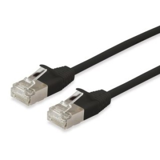 latiguillo apantallado cat.6a f/ftp slim lsoh 1m color negro equip 606124