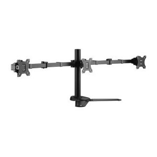 soporte de mesa con base equip 650125 para 3 pantallas 13" 27" doble brazo vesa standard hasta 8kg