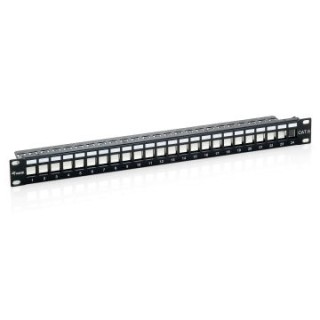 patch panel vacio cat.6 apantallado 24 puertos keystone 1u
