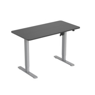 mesa electrica ergonomica altura regulable tablero negro 120x60 color estructura gris control tactil
