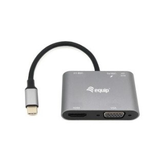 docking usb c equip 133483 a 1xhdmi 4k 1xvga 1xusb a 3.0 1xusb c pd 100w