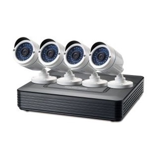 kit videovigilancia 1080p level one dsk 4001 4 canales 4 camaras int/ext + grabador cables iluminaci