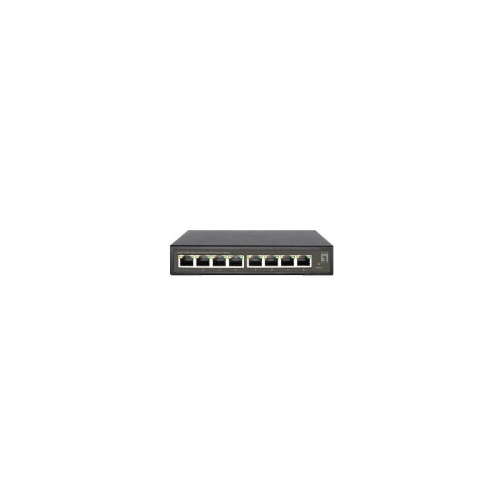 switch semigestionable level one hilbert 8p poe 10/100/1000 112.8w carcasa metalica
